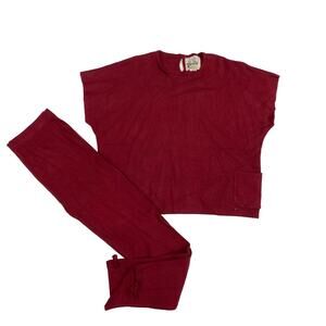 NWT Vignette 0-3M Burgundy Fiona Set